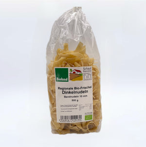 Regionale Bio Dinkel Bandnudeln 10mm